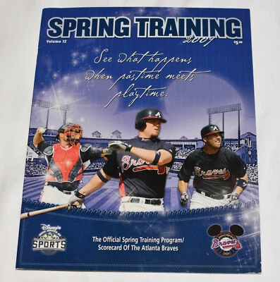 2009 Atlanta Braves Disney Training Program Poster Brian McCann - Chipper Jones - Image 1 of 4