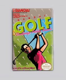 BANDAI GOLF PEBBLE BEACH - 2"x3" FRIDGE MAGNET nintendo nes video game box art)