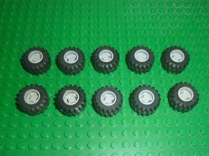 10x LEGO Tyre Wide 6015 Oldgray & wheel Wide 6014 Set 6490/4565/4557/4525/6552.. - Photo 1/1