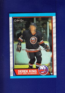 Derek King RC 1989-90 O-PEE-CHEE OPC Hockey #6 (MINT) New York Islanders