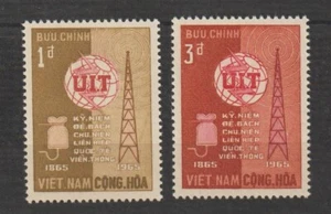 1965 South Vietnam Stamps ITU Emblem Insulator Scott # 253-254 MNH - Picture 1 of 1