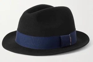 $ 175 NEU PAUL SMITH Ripskorn-beschnittene Wollmütze Fedora *SIEHE HINWEIS - Bild 1 von 6