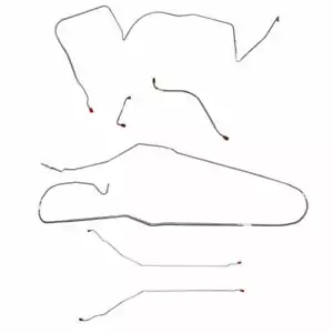 Fits 1966 LeMans/GTO w/Power Drum, Convertible Complete Brake Line CBK0440SS - Foto 1 di 4