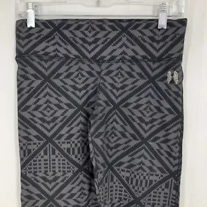 Victoria's Secret Leggings Aztec Tribal Print Black Gray Angel Wings Capri Small - Picture 1 of 5