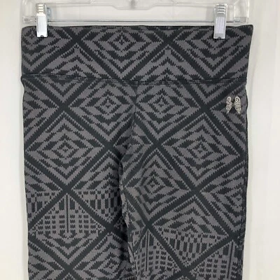 Victoria's Secret Leggings Aztec Tribal Print Black Gray Angel Wings Capri Small - Image 1 of 4