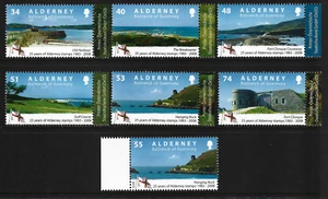 2008-2010 Alderney Sg A342/A347 25th Anniversary of Alderney Stamps MNH - Bild 1 von 2
