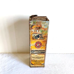 1940s Vintage The Langer Brand Copal Varnish Advertising Tin Box England T137 - Imagen 1 de 10