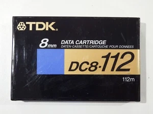 TDK D8 D-Eight 8MM Data Tape Cartridge 5/10GB 112M DC8-112 - NEW - Afbeelding 1 van 3