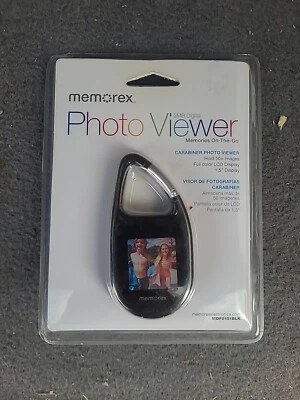 Memorex Photo Viewer Carabiner 2MB Digital Picture Memories On-the-Go Black - Image 1 of 2