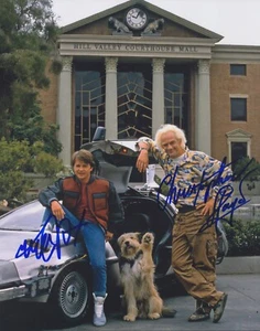 Autógrafo MICHAEL J FOX & CHRISTOPHER LLOYD 11x14 REGRESO AL FUTURO BAS WE80322 - Imagen 1 de 4