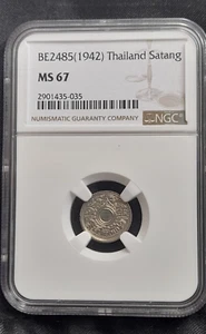 1942 (BE2485) THAILAND 'Satang': NGC MS 67 - Picture 1 of 4