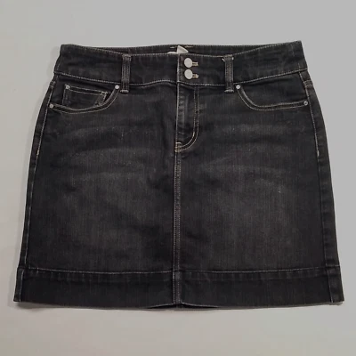 Falda vaquera White House Black Market talla 4 negra Celebrate Happiness 78 % algodón Foto 1 de 4