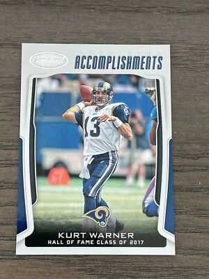 2017 Panini  Certified Accomplishments Kurt Warner #CA-KW St. Louis Rams (B) - Image 1 of 2