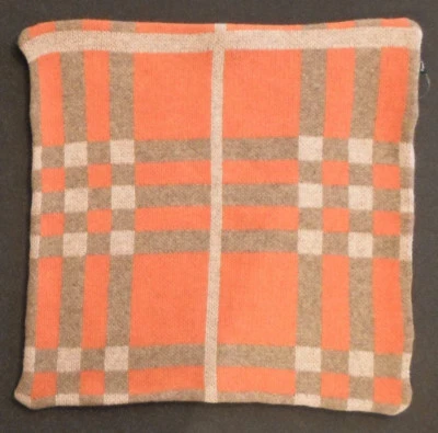 Funda de Almohada Francefrance Modart Nueva con Etiquetas Tejido Suave 17" Cremallera Cuadrada Naranja Beige Foto 1 de 4