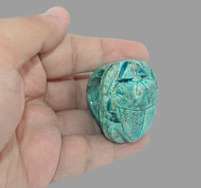 Rare bague ancienne scarabée pharaonique égyptien pour protection Egypte anci... - Photo 1/4