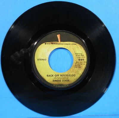 RINGO STARR BACK OFF BOOGALOO ~ BLINDMAN 7" 45 RPM 1972 GREAT CONDITION! VG+!!A - Image 1 of 2