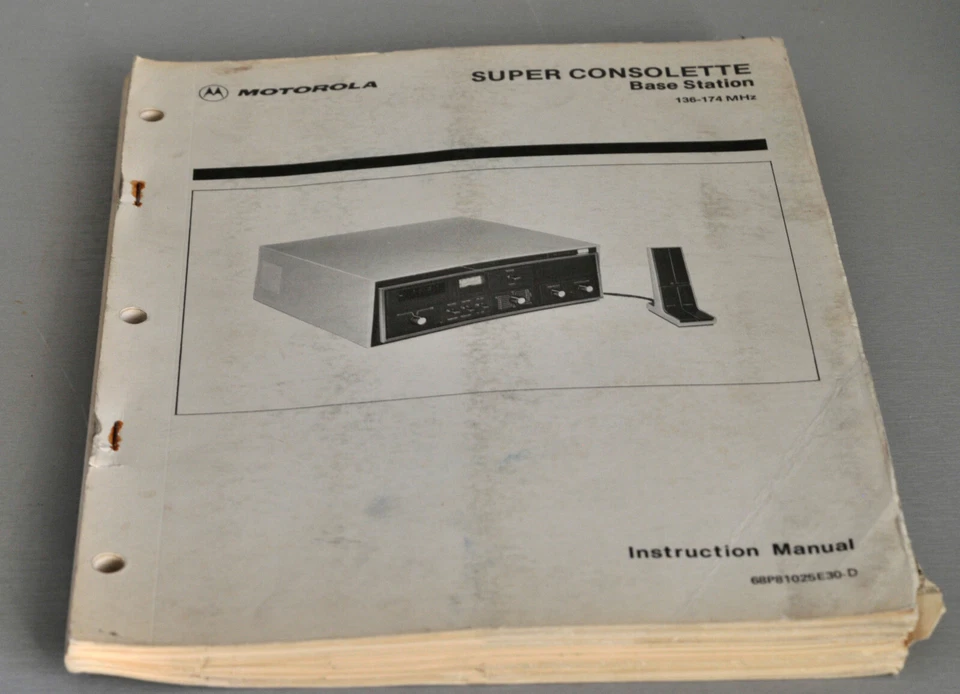 Motorola 68-81025E30-D Mocom 70 VHF High Super-Consolette Service Manual 1978 - Image 1 of 1