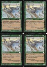 MTG: FALLOW WURM Weatherlight UNCOMMON; played, Excellent condition x4