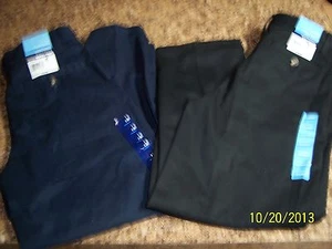 NWT Boys Size 10 Husky Basic Editions Flat Front Pants -2 In Lot- - Picture 1 of 1