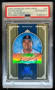 2005 Donruss Diamond Kings David Ortiz Signature Platinum Auto 1/1 PSA AUTH - Picture 1 of 2