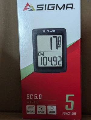 Sigma Sport BC 5.0 Tacho Fahrradcomputer mit Kabel 5 Funktionen "51" - Bild 1 von 2
