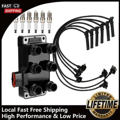 FD-480 Ignition Coil& 6Spark Plus &6 Wire For Ford Explorer Sport Trac V6 4.0L - Image 1 of 4