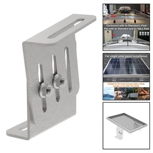 L-shaped Solar Panel Mount Adjustable Solar Panel Bracket Angle Adjustment - Picture 1 of 26