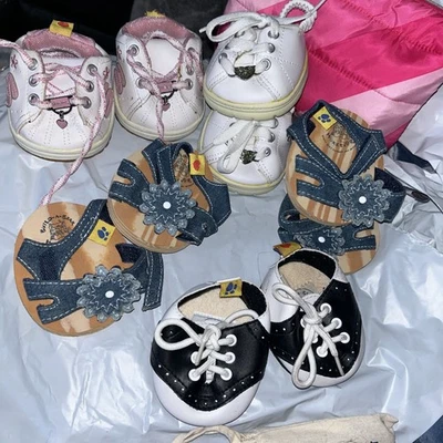 Build A Bear Workshop Lote de Zapatos 5 Pares Zapatillas Skechers Sandalias Rosa Foto 1 de 4