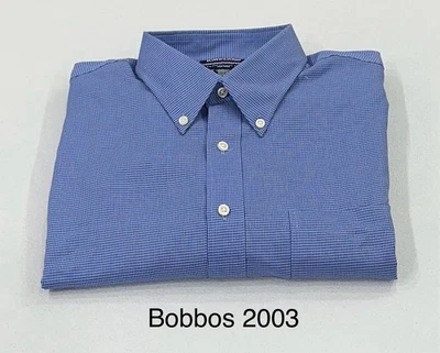 Camisa de vestir Kirkland para hombre ajuste tradicional sin planchar, azul, talla 17-36/37 Foto 1 de 3