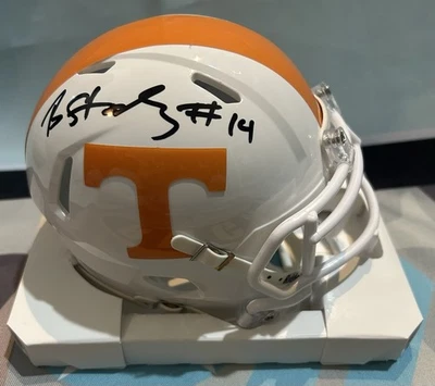 Braylon Staley Tennessee mini helmet JSA Auto - Image 1 of 2