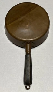 RARA Padella Revere in rame massiccio Roma NY manico in legno sfoderata USA 7" - Foto 1 di 13