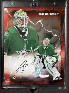 24-25 Fanatics Under Wraps Emanate Jake Oettinger Autograph Red /5 - Picture 1 of 2