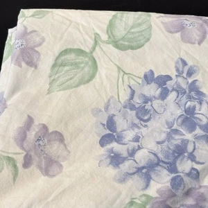 The Company Store 100% Cotton Blue Purple Floral Twin Flat Sheet - Picture 1 of 8