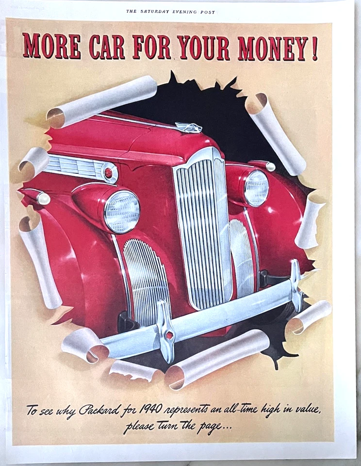 1939 magazine ad for 1940 Packard - More Car for Your Money! - Image 1 of 1