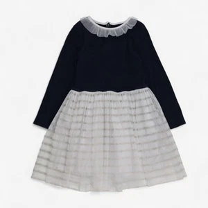 Petit Bateau, Party Dress Jersey Top With Sparkly Tulle Skirt, 3-4 Years 6608... - Picture 1 of 7