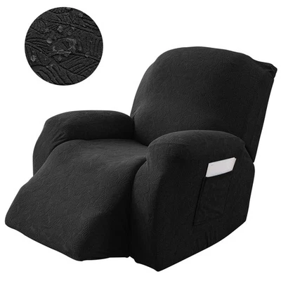 Waterproof leaf jacquard elastic lounge chair sofa cover, furniture protection - Image 1 of 4