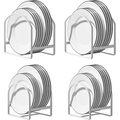 Kitchen Cabinet Plate Organizer Rack Dinner Plates Heavy-Duty Metal Holder New - Image 1 of 4