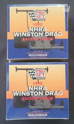 1992 Pro Set Racing Two (2) Factory Sealed Boxes NHRA Winston Drag Racing Cards  - Image 1 of 4