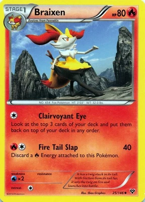 Braixen 25/146 XY Base Set Uncommon - LP - Image 1 of 2