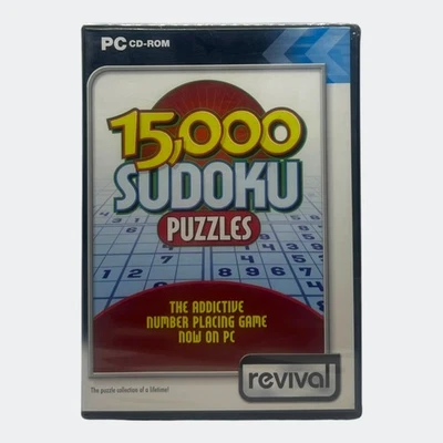 15,000 Sudoku Puzzles for Windows PC (CD-ROM) - 2005 - Brand New & Sealed - Image 1 of 4