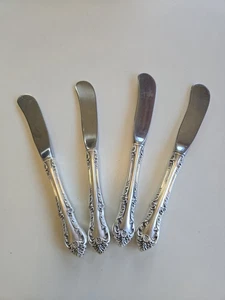 Set aus vier Oneida Sterlingsilber Butterstreuer Messer Melbourne 6 1/4" - Bild 1 von 9