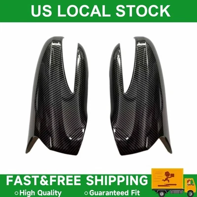 2x Carbon Fiber Black Rearview Mirror Cover Caps For 06-12 Lexus IS IS250 IS350 Foto 1 de 4