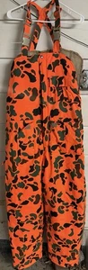 Guide Gear Men's 2X Insulated Blaze Orange Camo Deer Hunting Bibs - Picture 1 of 3