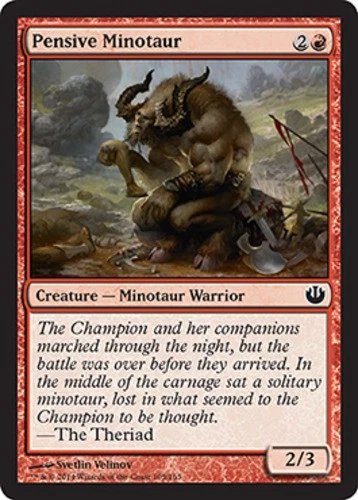 Pensive Minotaur - Foil - Journey into Nyx #105/165 MTG Magic The Gathering - Image 1 of 1