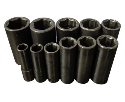 Matco SBDP116TA ~ 11pc SAE Deep Wall Impact Sockets ~ 3/8" Drive 6-Point no Rail - Image 1 of 4