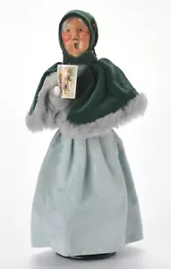 Byers Choice The Carolers 1993 Woman Singing Green Outfit Limited Edition 75/100 - Picture 1 of 9