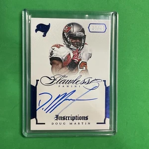 2014 Panini Flawless Blue On Card Autograph Buccaneers #11 Doug Martin 15/20 - Picture 1 of 2