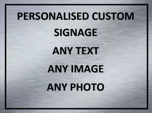 More details for personalised metal sign any text any logo any image customised