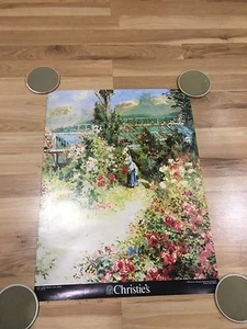 Cartel estampado artístico vintage casa de subastas Christies Pierre Auguste Renoir 18x24 - Imagen 1 de 1