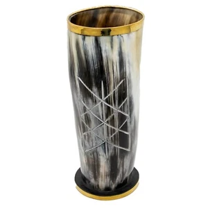 Wikinger Horn Krug Ochse Murrah Büffel Tasse Bier Wein trinken Thor Odin nordische Bar - Bild 1 von 1